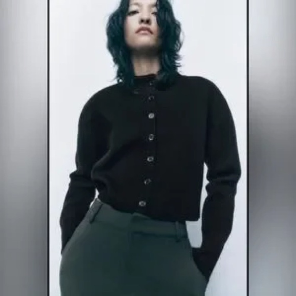 Zara Black Cardigan Sweater